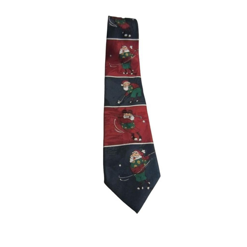 Jingle Bells Tie One Size Blue Red